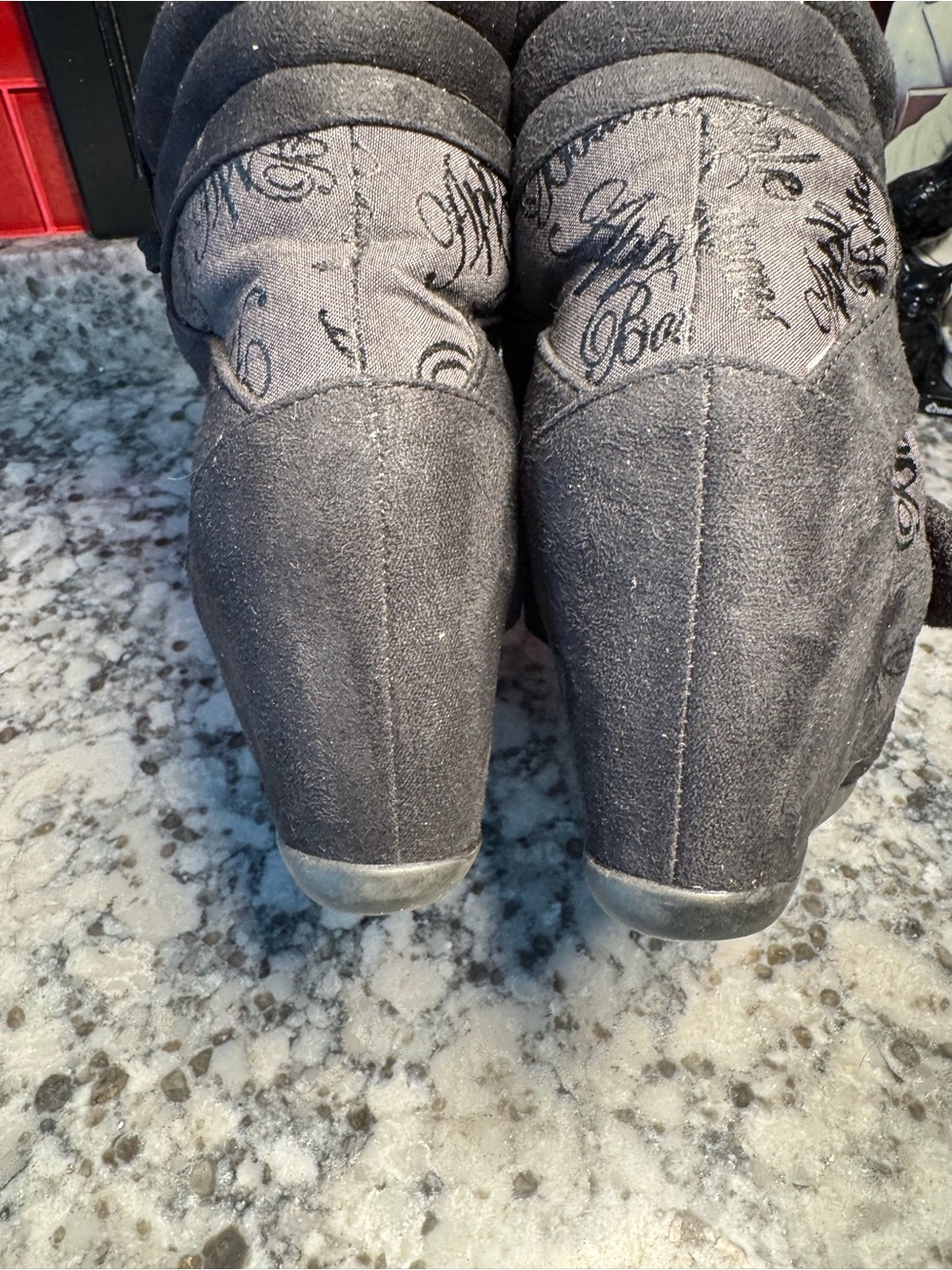 Black Studded Wedge Sneaker Boots - Picture 5 of 7
